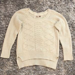 Cream knit Sweater Size Large